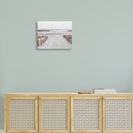 Stupell Industries Beach Wave Shoreline Foggy Horizon Canvas Wall Art